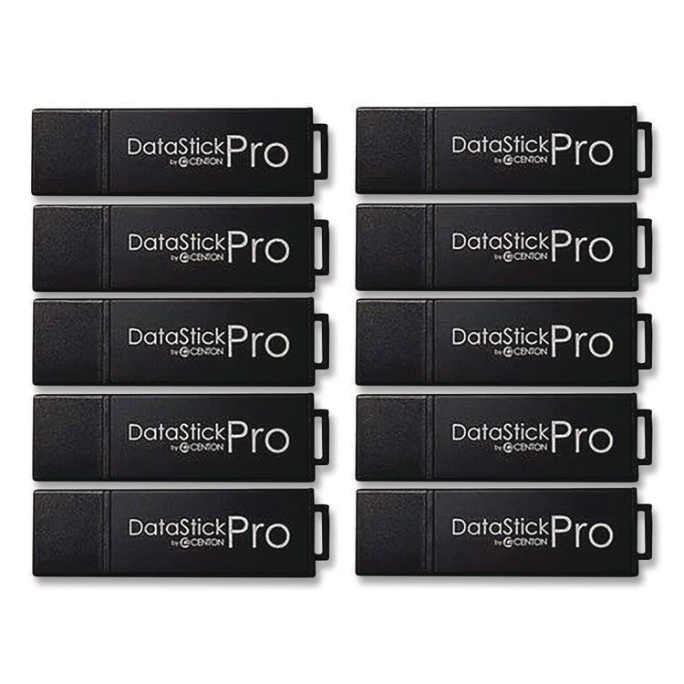 DataStick Pro USB 3.2 Type A Flash Drive, 64 GB, Black, 10/Pack