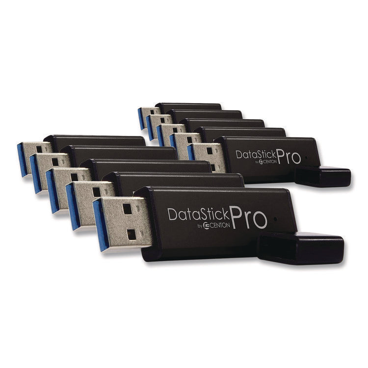 DataStick Pro USB 3.2 Type A Flash Drive, 128 GB, Black, 10/Pack