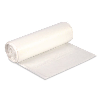 High-Density Waste Can Liners, 10 gal, 8 mic, 24 x 24, Natural, 1,000/Carton