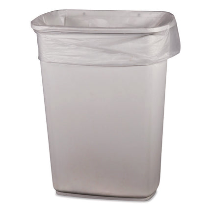 High-Density Waste Can Liners, 10 gal, 8 mic, 24 x 24, Natural, 1,000/Carton