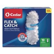 Flex and Catch Duster Heavy-Duty Refills, Polyester, White, 10/Pack