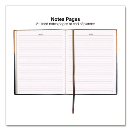 Deluxe Weekly/Monthly Planner, 10 x 8, Black/Brown Cover, 14-Month: Nov 2024 to Dec 2025