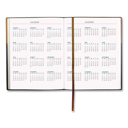 Deluxe Weekly/Monthly Planner, 10 x 8, Black/Brown Cover, 14-Month: Nov 2024 to Dec 2025