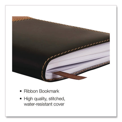 Deluxe Weekly/Monthly Planner, 10 x 8, Black/Brown Cover, 14-Month: Nov 2024 to Dec 2025