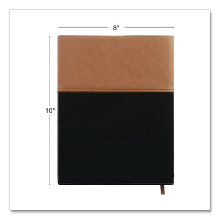 Deluxe Weekly/Monthly Planner, 10 x 8, Black/Brown Cover, 14-Month: Nov 2024 to Dec 2025