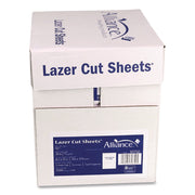 Laser Cut Sheets, 92 Bright, Side: 5-Hole Punched, 20 lb Bond Weight, 8.5 x 11, White, 500 Sheets/Ream, 5 Reams/Carton