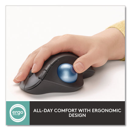 Ergo M575 Trackball, Black, 33 ft, Right Hand Use, Black