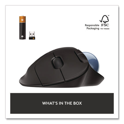 Ergo M575 Trackball, Black, 33 ft, Right Hand Use, Black