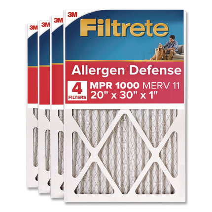 Allergen Defense Air Filter, 20 x 30, 4/Carton