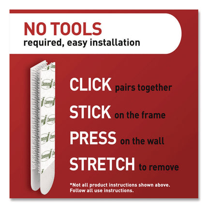 Picture Hanging Strips, X-Large, Removable, Holds up to 20 lbs per 4 Pairs, 8 Pairs/Pack