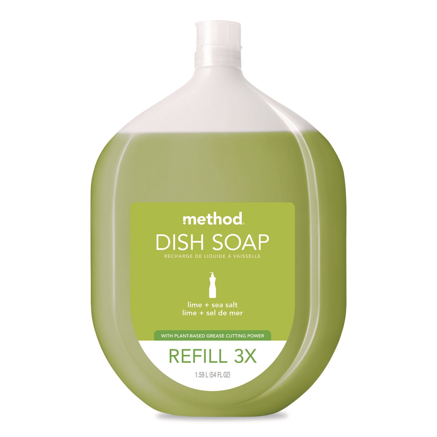 Dish Soap Refill, Lime and Sea Salt Scent, 54 oz Bottle
