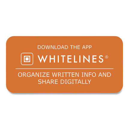Whitelines Notebook, Quadrille Rule (5 sq/in), Gray/Orange Cover, (70) 11 x 8.5 Sheets