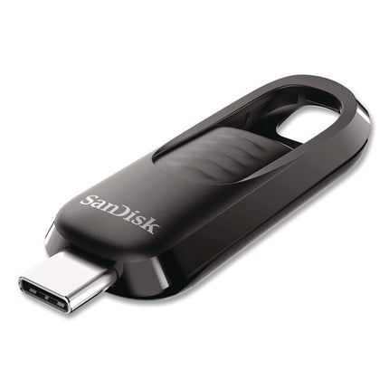 Ultra Slider USB 3.2 Type C Flash Drive, 128 GB, Black