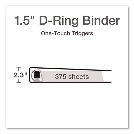 Premier Easy Open Clearvue Locking Slant-D Ring Binder, 3 Rings, 1.5" Capacity, 11 X 8.5, White