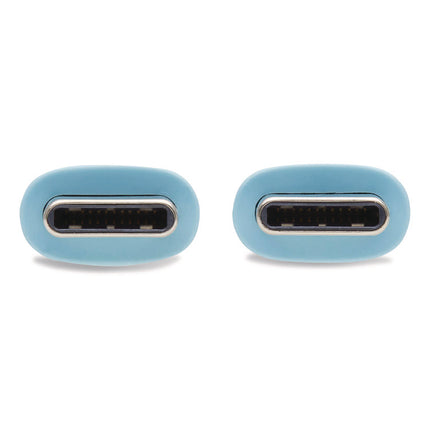 USB-C Antibacterial Cable, USB 2.0, USB Type-C (USB-C) to USB Type-C (M/M), 6 ft, Light Blue