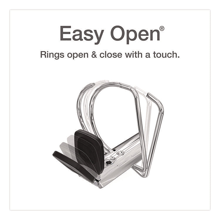 Premier Easy Open Clearvue Locking Slant-D Ring Binder, 3 Rings, 1.5" Capacity, 11 X 8.5, Black