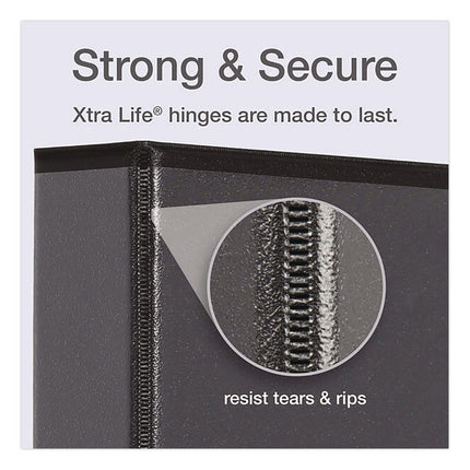 Premier Easy Open Clearvue Locking Slant-D Ring Binder, 3 Rings, 1.5" Capacity, 11 X 8.5, Black