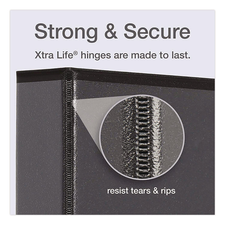 Premier Easy Open Clearvue Locking Slant-D Ring Binder, 3 Rings, 1.5" Capacity, 11 X 8.5, Black