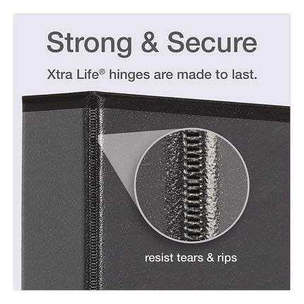 Premier Easy Open Clearvue Locking Slant-D Ring Binder, 3 Rings, 2" Capacity, 11 X 8.5, Black