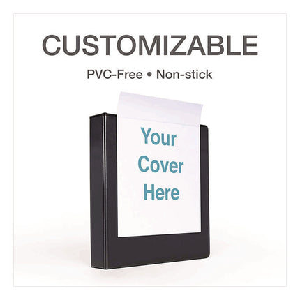 Premier Easy Open Clearvue Locking Slant-D Ring Binder, 3 Rings, 2" Capacity, 11 X 8.5, Black