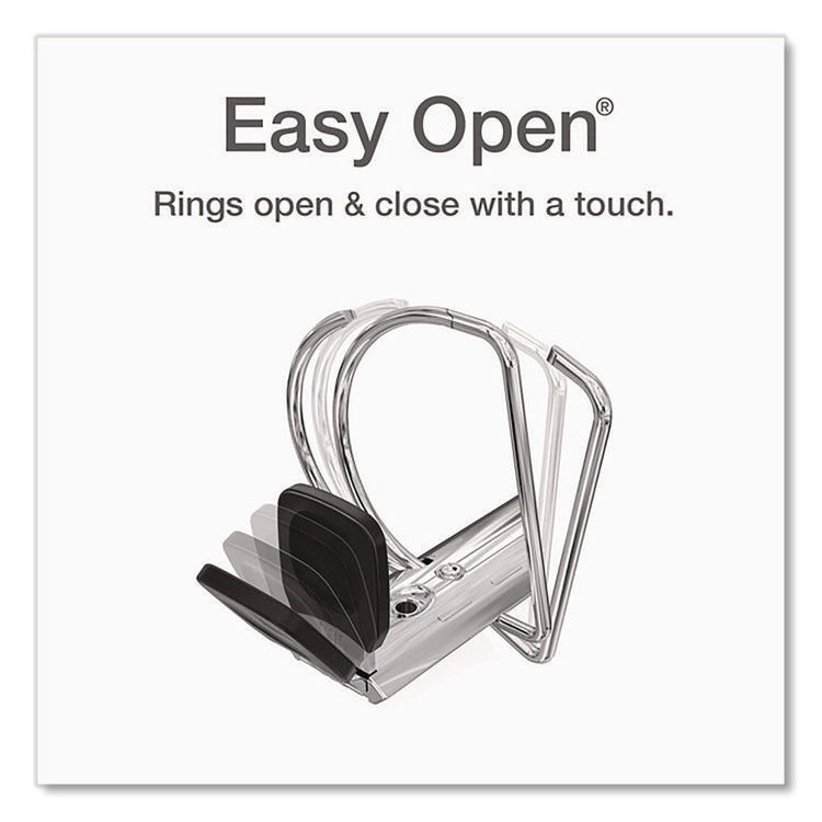 Premier Easy Open Clearvue Locking Slant-D Ring Binder, 3 Rings, 3" Capacity, 11 X 8.5, Black