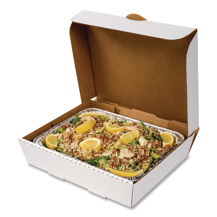 Catering Boxes, 10.88 x 13 x 3, White, Paper, 50/Carton