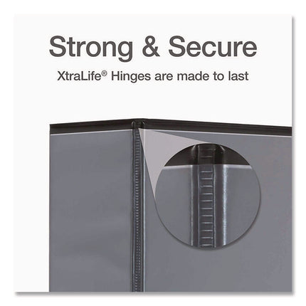 Premier Easy Open Clearvue Locking Slant-D Ring Binder, 3 Rings, 4" Capacity, 11 X 8.5, Black