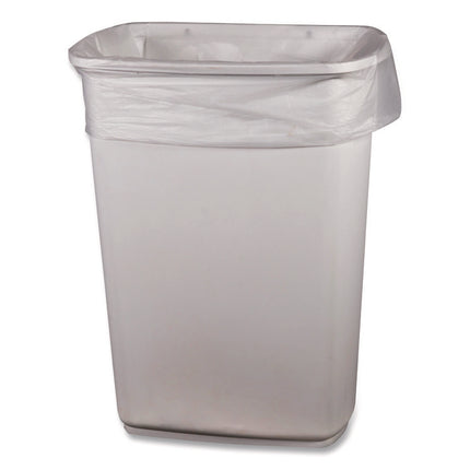 High-Density Can Liners, 16 gal, 8 mic, 24 x 33, Natural, Perforated Roll, 1,000/Carton