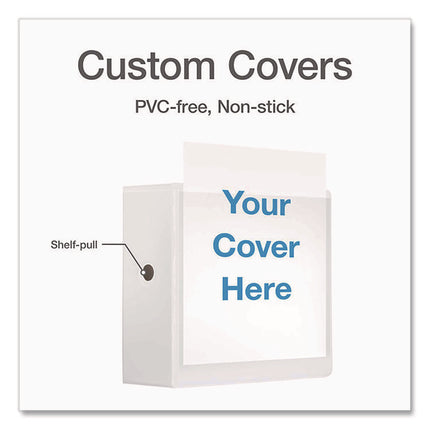 Premier Easy Open Clearvue Locking Slant-D Ring Binder, 3 Rings, 5" Capacity, 11 X 8.5, White