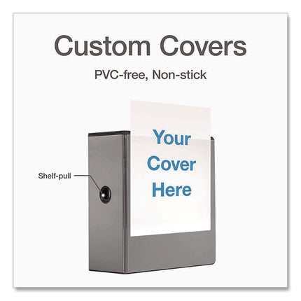 Premier Easy Open Clearvue Locking Slant-D Ring Binder, 3 Rings, 5" Capacity, 11 X 8.5, Black