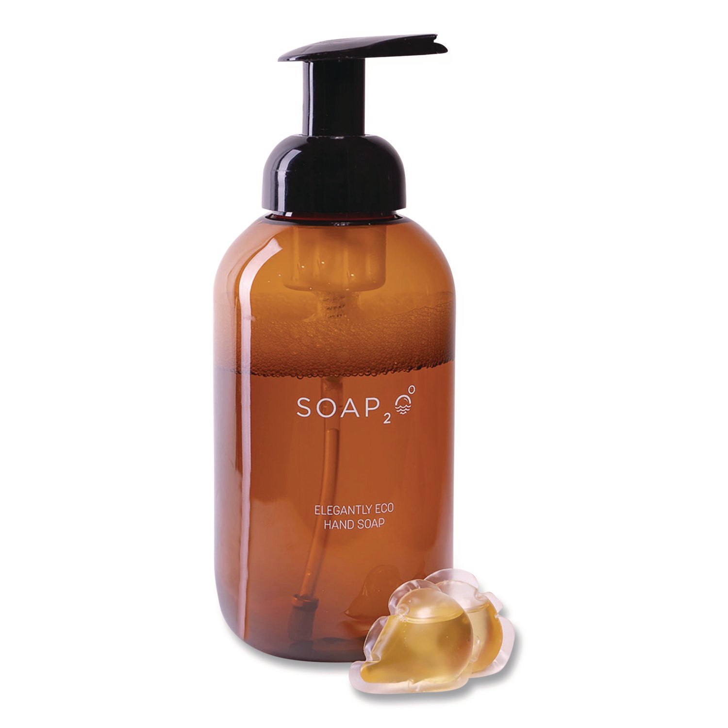 Eco Plastic Soap Dispenser, 500 mL, Brown, 30/Carton