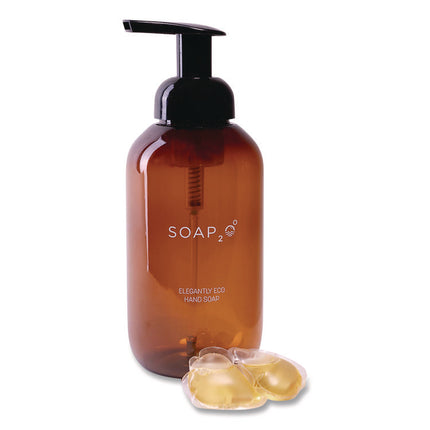 Eco Plastic Soap Dispenser, 500 mL, Brown, 30/Carton