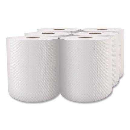 Select Roll Paper Towels, 1-Ply, 7.9" x 800 ft, White, 6 Rolls/Carton