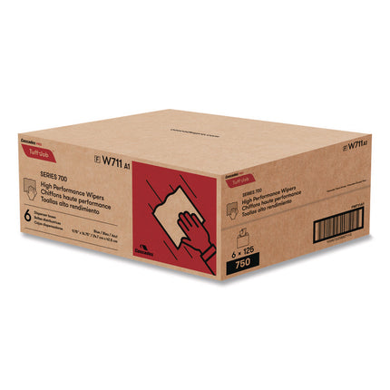 Tuff-Job S700 High Performance Wipers, Blue, 9.75 x 16.75, 125/Box, 6 Boxes/Carton