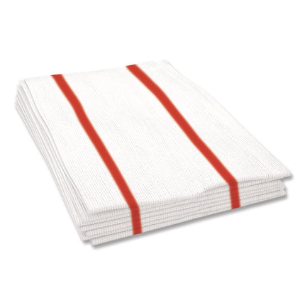 Tuff-Job Guard Antimicrobial Towels, White/red, 12 X 21, 1/4 Fold, 150/carton