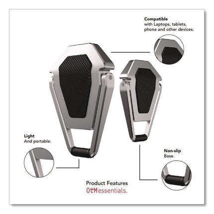Laptop Kickstand, 2.77" x 0.6" x 3.97, Silver/Black