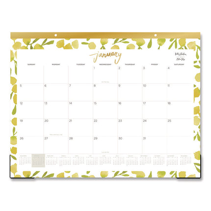 Kelly Ventura Mimosa Desk Pad Calendar, Lemons Artwork, 22 x 17, White/Yellow/Green Sheets, 12-Month (Jan to Dec): 2025