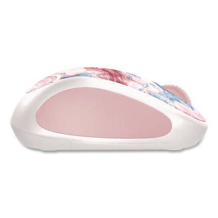Design Collection Limited Edition Wireless Mouse, 2.4 GHz, 33 ft, Left/Right Hand Use, Cotton Candy