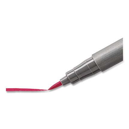 Pigment Brush Pen Set, Medium-Firm, Assorted Basic Colors, 12/Pack