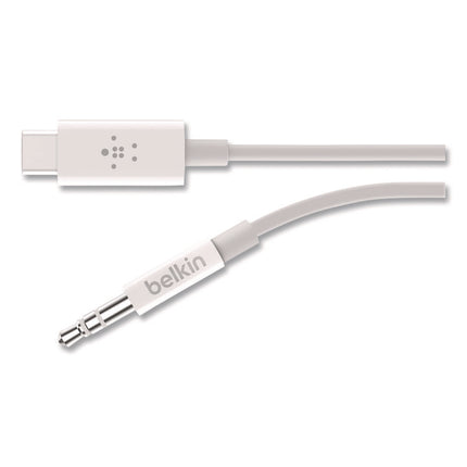 RockStar 3.5mm Audio Cable with USB-C Connector, 3 ft, Black