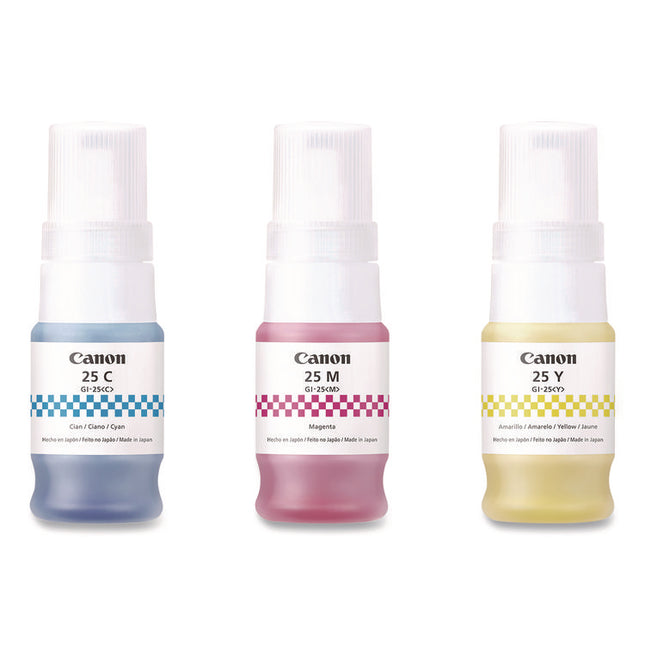 6277C002 (GI-25) Ink Bottles, Cyan/Magenta/Yellow