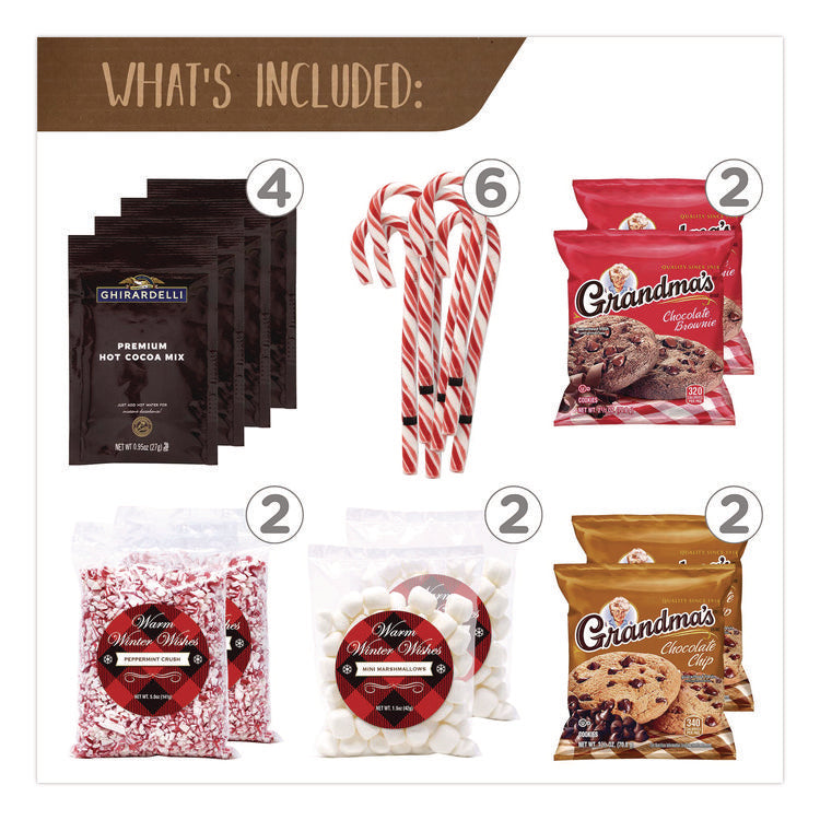 Warm Winter Wishes Hot Chocolate Kit, 18 Assorted Items/Box