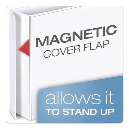 Freestand Easy Open Locking Slant-D Ring Binder, 3 Rings, 5" Capacity, 11 X 8.5, White