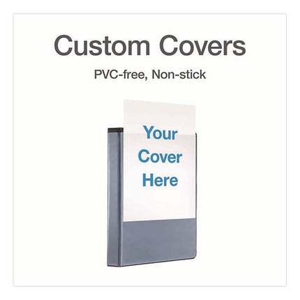 XtraLife ClearVue Non-Stick Slant-D Ring Binder, 3 Rings, 1" Capacity, 11 x 8.5, Black