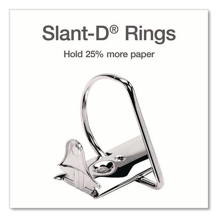 XtraLife ClearVue Non-Stick Slant-D Ring Binder, 3 Rings, 3" Capacity, 11 x 8.5, White