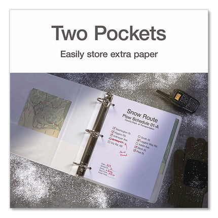 XtraLife ClearVue Non-Stick Slant-D Ring Binder, 3 Rings, 4" Capacity, 11 x 8.5, White