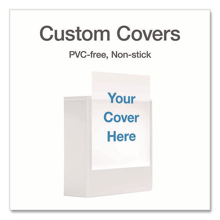 XtraLife ClearVue Non-Stick Slant-D Ring Binder, 3 Rings, 4" Capacity, 11 x 8.5, White