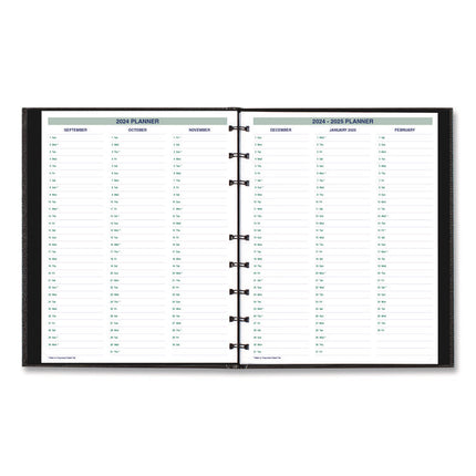 Plan and Link Monthly Planner, 9.25" x 7.25", Black Cover, 16-Months: Sept 2024 to Dec 2025