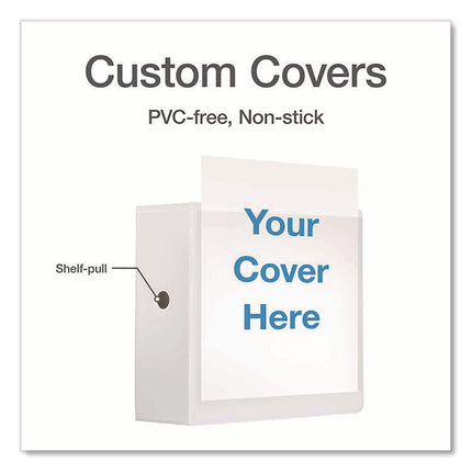 XtraLife ClearVue Non-Stick Slant-D Ring Binder, 3 Rings, 5" Capacity, 11 x 8.5, White