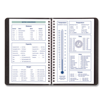 Plan and Link Weekly Planner, 8" x 5", Black Cover, 12-Month (Jan to Dec): 2025